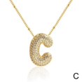 thumbnail image 2 of Collar con colgante de letra burbuja de 26 letras con incrustaciones de circonita y diamantes de imitación de cobre de gran venta transfronteriza, de alta gama para mujer de verano., 2 of 2