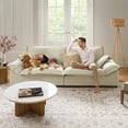 thumbnail image 2 of 102" Modern 3-Seater Sofa with Storage, Tool-Free Assembly for Living Room Apartment, Beige, 2 of 6