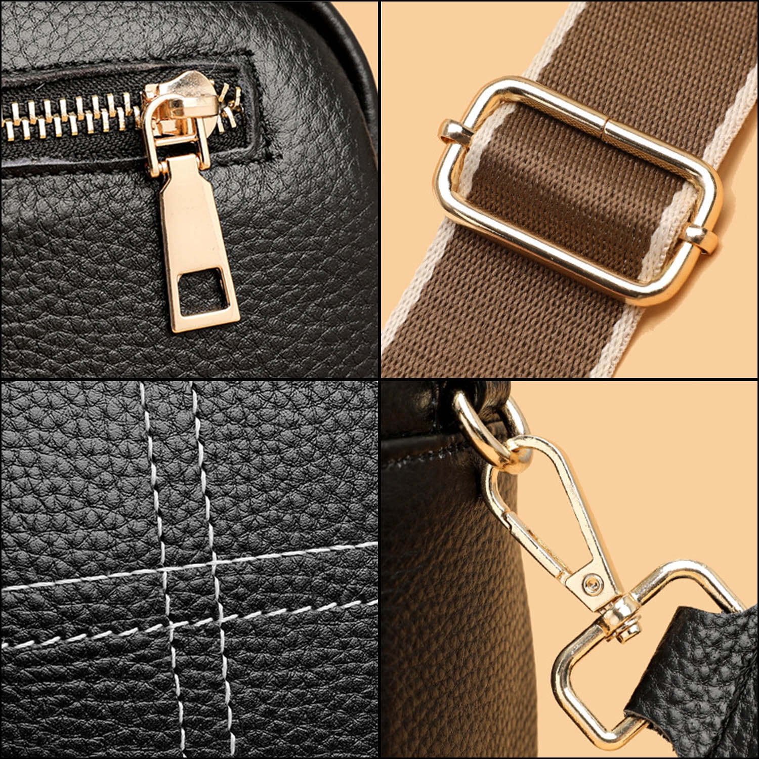 KAWELL Womens Small Crossbody Bag with Wide Strap Camera Purse and Wallet