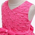 thumbnail image 6 of Toddler Baby Girls Bowknot Tulle Tutu Dress Sleeveless Sequins Flower Wedding Pageant Dress Party Dresses 0-5Years, 6 of 7