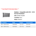 thumbnail image 2 of Radiator - Compatible with 2012 - 2013 Kia Soul Hatchback, 2 of 2