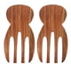 thumbnail image 1 of Juego de pinzas de madera para ensalada (2 unidades): Pinzas, cuchara y tenedor para servir ensalada, ideales para mezclar, revolver y cocinar. Utensilios de cocina de madera., 1 of 7