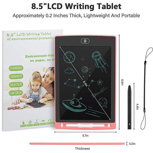 Tableta de escritura Lcd de 8,5 pulgadas para ni?os peque?os. Tableta de dibujo colorido. Almohadillas de pintura electrónicas reutilizables y borrables. Ni?os educativos y de aprendizaje T XianweiShao 8390612827419