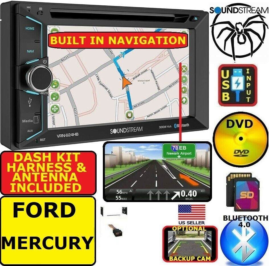 With 6.2" LCD/Bluetooth Farenheit TIN-61B 2-DIN GPS Mobile Link X2 Source Unit 