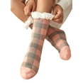 thumbnail image 2 of FOCUSNORM Winter Christmas Female Socks, Ladies Thickened Plaid Stocking Medium Tube Socks, 2 of 4