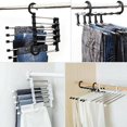 thumbnail image 3 of 1 Pcs Porte-Pantalons Pliant Multifonctionnel Noir, Rangement pour Garde-Robe, 3 of 5