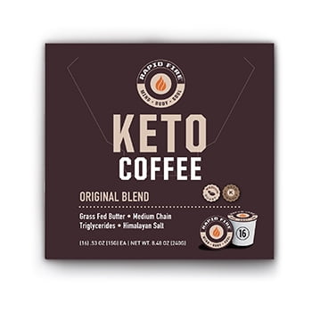 Rapid Fire Ketogenic Coffee Pods, Original Flavor, 8.48 oz., 16 Pods