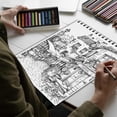 thumbnail image 5 of Netecom Little Sweet Town Coloring Book for Adults, Spiral Bound, Soft Cover, 5 of 7