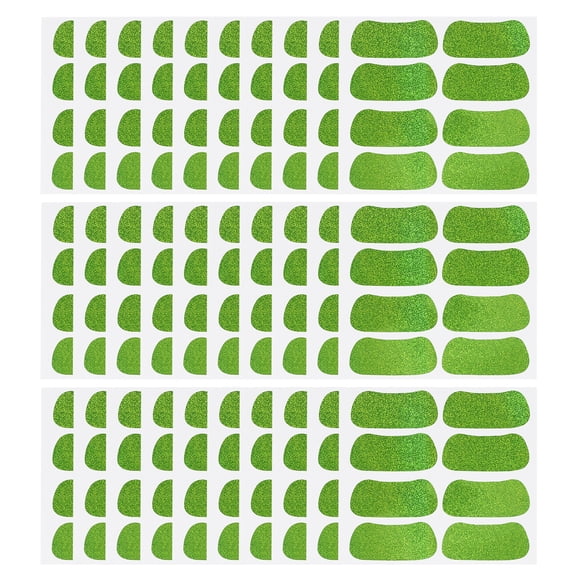 Uxcell 120 Pairs Sports Eye Black Stickers, Under Eye Black Strips Football Face Stickers Breathable Eyeblack Sticker for Baseball Fans on Game Day, Glitters Green