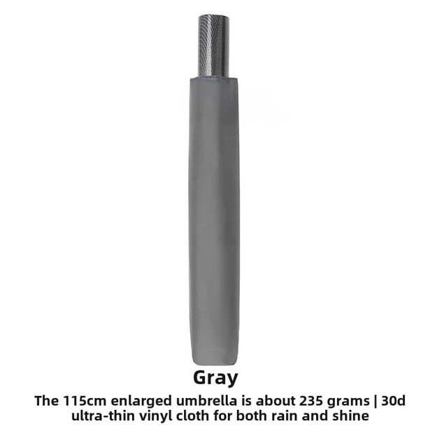Paraguas doble Extra grande para sol y lluvia, sombrilla ultraligera con pegamento negro de 115cm, paraguas Manual de fibra de carbono con tres pliegues