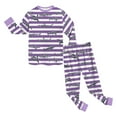 thumbnail image 6 of Little Boys Long sleeve Pajamas Kids jammies Child Pjs 6-12 Months 12-24 Months 2t 3t 4t 5t 6t 7t 8t 9t Children(Purple,7-8 Years), 6 of 9