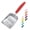 FLAT Aluminum #08 Red Handle, variant on Cat Litter Scoop, Aluminum Alloy Sifter, Kitty Metal Scooper, Deep Shovel, Long Handle, Poop Sifting, Kitten Pooper Lifter, Durable, Heavy Duty, for Litter Box