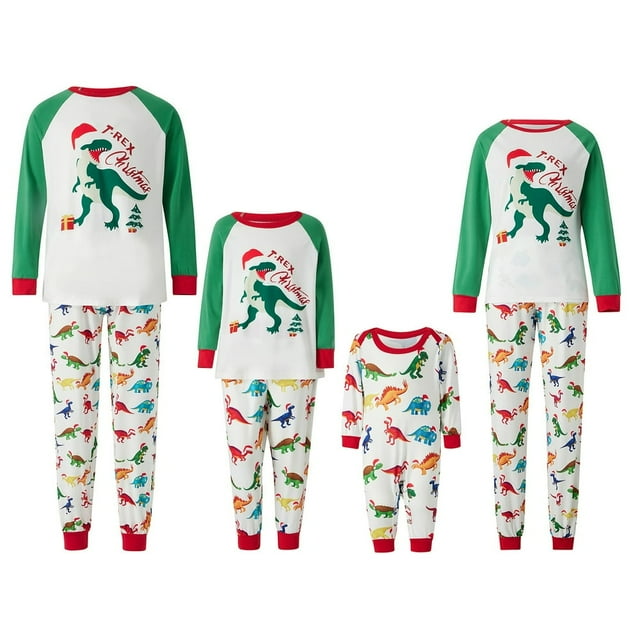 Pyjamas de Noël Assortis pour la Famille Ensemble Haut et Pantalon de Fête Pyjama