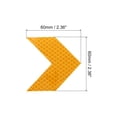 thumbnail image 2 of Uxcell Reflective Stickers, 10 Pack 2.36 x 2.36 Inch Adhesive Night Arrow Shape Safety Tape Reflector, Yellow, 2 of 5