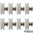 thumbnail image 4 of 4/8Pcs Replacement Shower Door Rollers / Runners / Wheels Grooved 22mm Diameter, 4 of 8