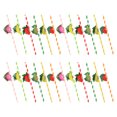 thumbnail image 3 of Miangastore 50pcs Fruit Shape Paper Hawaii Straws Party Supplies Paper Suckers (Mixed Style), 3 of 8