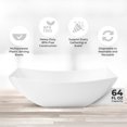 thumbnail image 3 of Posh Setting Square Plastic Serving Bowls, Large White Plastic Serving Bowls, 4 Pack Plastic Disposable Party Snack, Buffet, Chips, or Salad Bowl, Heavy Duty, 3 of 6