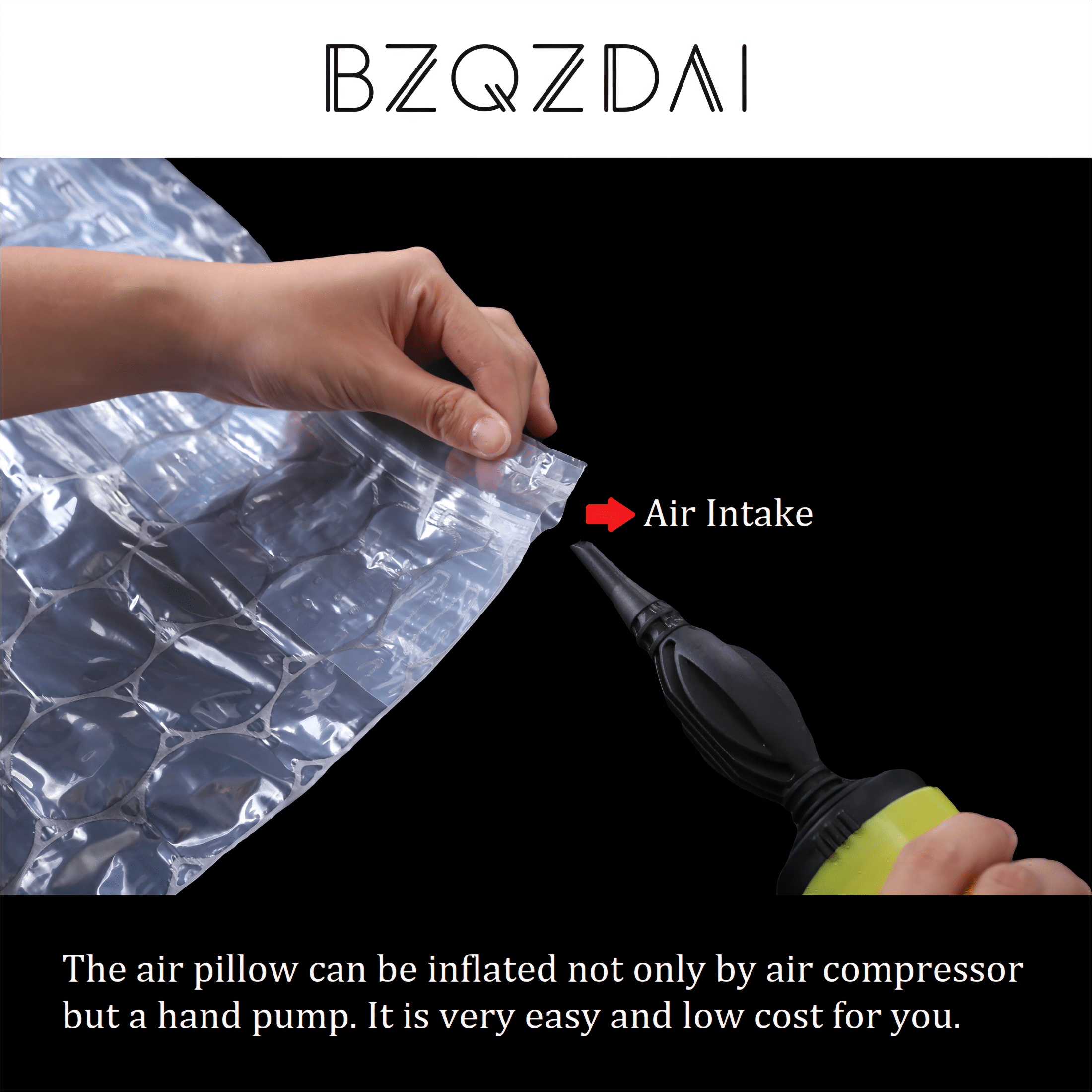 Bzqzdai 15.4 inch Wide 33Ft/Roll Sturdy Inflatable Packing Air Pillows Air Cushions Air Bags Packing Paper Void Fill Cushioning for Shipping and