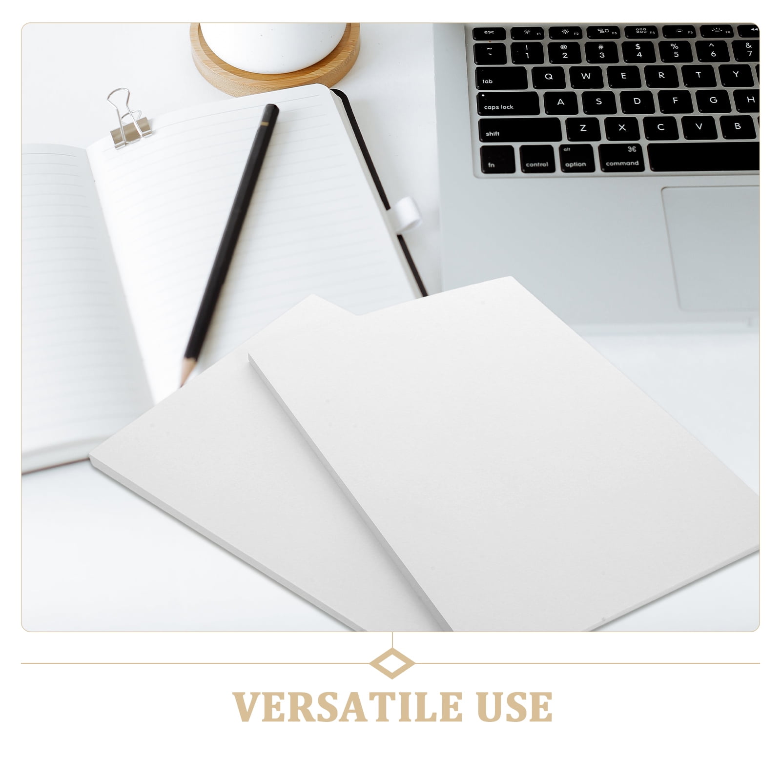 COMPUKAS White Cardstock Paper for Printing, Painting, Crafts, Scrapbooking, Projects and More