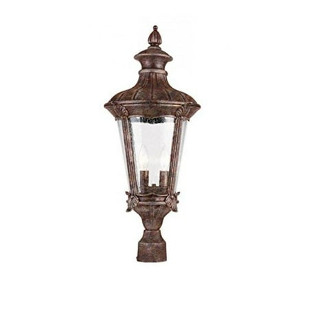 transglobe lighting 40165 rt post head with seeded clear glass