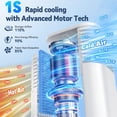 thumbnail image 2 of Windowless Air Conditioner Portable 1800CFM w/4 Modes&3 Speeds, 15H Timer&20 FT Remote, 3 Gal Tank for 24H Cooling Swamp Cooler, 4 Ice Packs, 120° Swing Evaporative Air Cooler for Room Indoor, 2 of 9