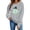 Gray Sweatshirts, variant on Jsaierl Women's Halloween Sweatshirts Plus Size Ghost Print Pullovers Soft Loose Fit Crewneck Long Sleeve Shirt Tops Halloween Party Supplies, Sizes S-2XL