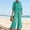Green, variant on NMMUED Linen Pant Sets Women 2 Piece Outfits Linen Lounge Long Sleeve Button Down Shirt and Wide Leg Pants Set Cotton Linen Summer Casual Dressy Linen Sets Women's 2 Piece Casual Sets Green L