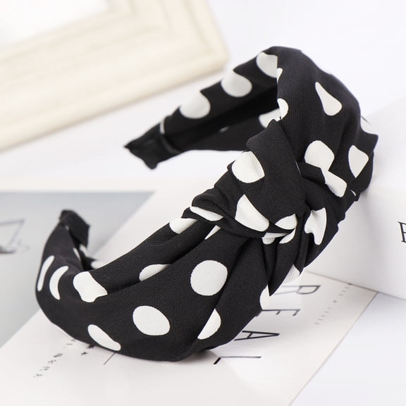 Headbands for Women Dot Print Bow Knot Sweet Girls Hair Head Hoop