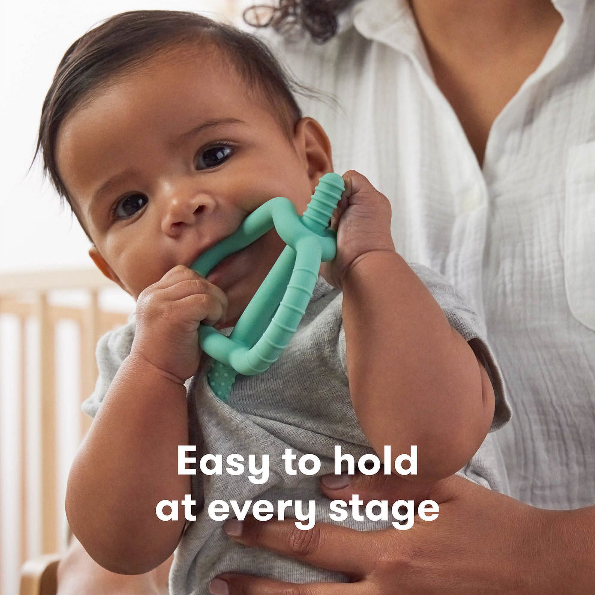 Frida Baby Get-A-Grip Teether for Babies, Teal, 3+ Months
