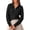 Black, variant on PRETTYGARDEN Women's Cable Knit Cropped Cardigan Sweaters Oversized Sweater, Long Sleeve Zip Up Jacket, Collared Neck, Ribbed Hem, Cozy Soft Casual Wear, Fall Clothes Winter Outerwear