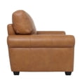 thumbnail image 2 of Pemberly Row Contemporary Top Grain Italian Leather Arm Chair in Tan, 2 of 3