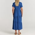 thumbnail image 5 of Up tp 65% off!Summer Dress for Women 2024 Fashion Plus Size Casual Round-Neck Short Sleeve High Waist Dress, 5 of 9
