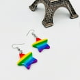 thumbnail image 4 of Pride Earrings Women - Rainbow Earrings - Rainbow Jewelry - Gay Pride Jewelry (The Rainbow Star), 4 of 8
