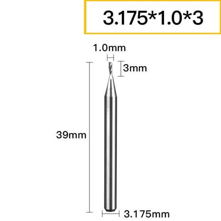 

Shank diameter 3.175mm single edge spiral milling cutter CNC engraving end mill