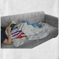 thumbnail image 6 of Autism Soft Flannel Fleece Throw Blanket, Inscription of Mental Condition on a White Puzzle Backdrop Raising Hope Awareness, Cozy Plush for Indoor and Outdoor Use, 50" x 60", Multicolor, by Ambesonne, 6 of 6