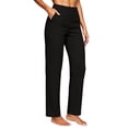 thumbnail image 2 of Dagugfen Golf Pants for Women Straight Leg Full Length Elastic High Waisted Sports Casual Pants with Pockets(XXXL,Black), 2 of 8