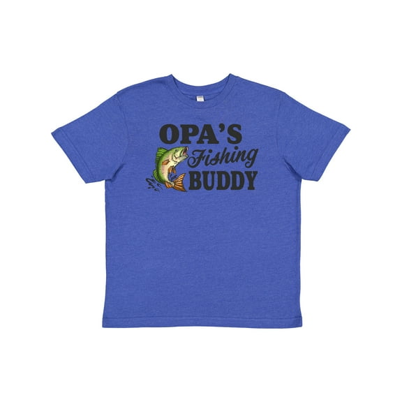 Inktastic Opa's Fishing Buddy Youth T-Shirt