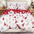 thumbnail image 3 of BLEUM CADE 3 Pieces Christmas Duvet Cover King Size,Xmas Tree Comforter Cover Set with Zipper Closure Christmas Cover with Zipper Closure Soft Bedding Sheet Set,Red, 3 of 7
