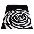 thumbnail image 5 of Rugsotic Carpets Hand Tufted Shag Polyester Eco-Friendly Area Rugs - 5'x8', Rectangle, Black White, Plain Solid Design, High Pile Handmade Anti Skid Rugs for Living Room, Bed Room K00006, 5 of 5