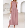 thumbnail image 3 of Vestido largo ZESICA Summer 2025 con un solo hombro, rosa, 3 of 6