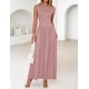 thumbnail image 3 of Vestido largo ZESICA Summer 2025 con un solo hombro, rosa, 3 of 6