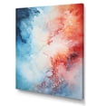 thumbnail image 2 of Designart "Tachisme Drift of Fire and Ice II" Abstract Canvas Wall Art - Modern Red Tachisme Entryway Wall Art, 2 of 6