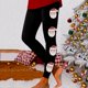 thumbnail image 1 of MKLEKYY Leggings push up para mujer, leggings de entrenamiento a la moda para mujer, leggings con estampado navideño de bloques de color, leggings suaves y elásticos., 1 of 3