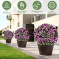 thumbnail image 5 of Yastouay 2 Pack Artificial Flowers Topiary with Ground Spikes Fake Bushes UV Resistant Faux Shrubs for Outdoor Garden Decor(Purple), 5 of 9