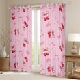 thumbnail image 2 of Manfei Boys Girls Cartoon Cherry Bow Blackout Curtains Set of 2 (52x84 Each),Cute Bowknot Window Curtains,Dreamy Princess Curtains and Drapes,Luxury Bedroom Decor, 2 of 6
