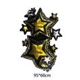 thumbnail image 2 of Globo con forma de estrella de cinco puntas, oro negro, Mylar, 95 x 60 cm, 2 of 2