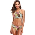 thumbnail image 2 of Dreamtimes Colorful Cute Donut Swimsuits Padded Bikini Sets Sexy Swimwear for Women, Medium, 2 of 7