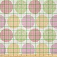 thumbnail image 2 of Ambesonne Colorful Fabric by the Yard Microfiber, Lines Inside Circles Shape, 3 Yards, Avocado Green and Multicolor, 2 of 2