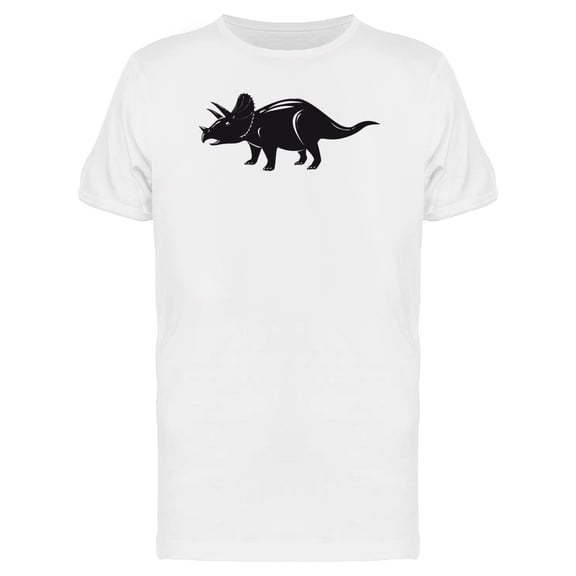 Triceratops Black Silhouette Tee Men's -Image by Shutterstock