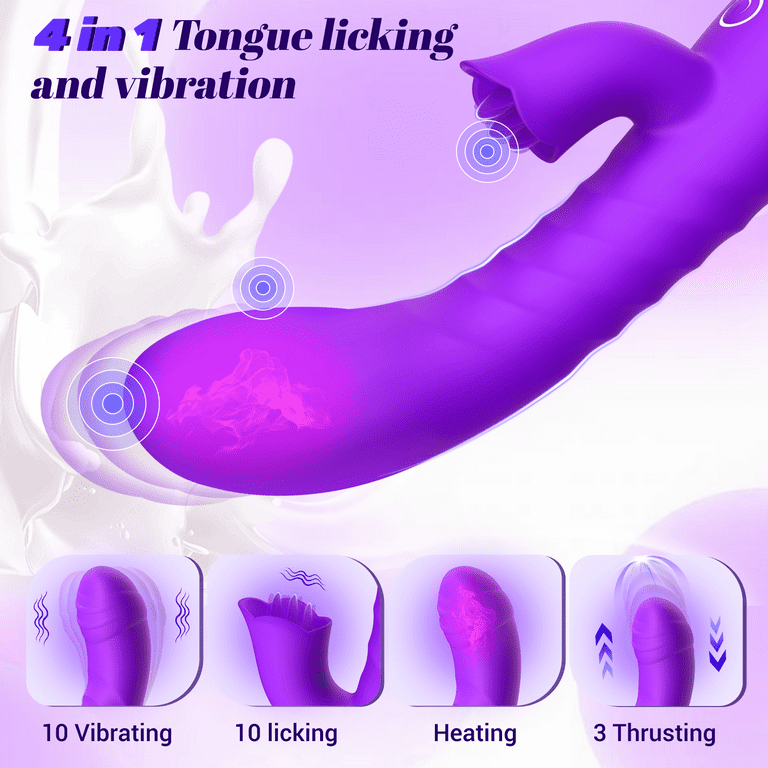 thrusting rabbit dildo Rabbit Thrusting Dildo Vibrator with Anal Beads – inJOYout main image 0